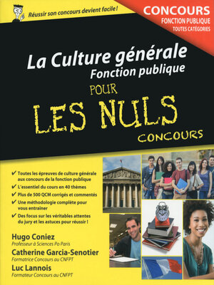 cover image of La Culture générale--Concours de la Fonction publique Pour les Nuls Concours